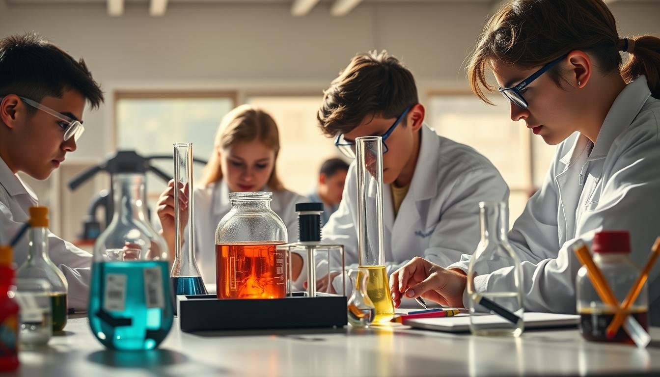 Student developing practical and academic skills